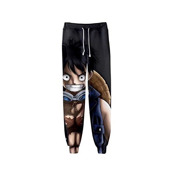 WANHONGYUE One Piece Monkey D Luffy Anime 3D Imprimé Pantalons de Sport Jogging Cosplay Costume Bas de Survêtement Track Swea