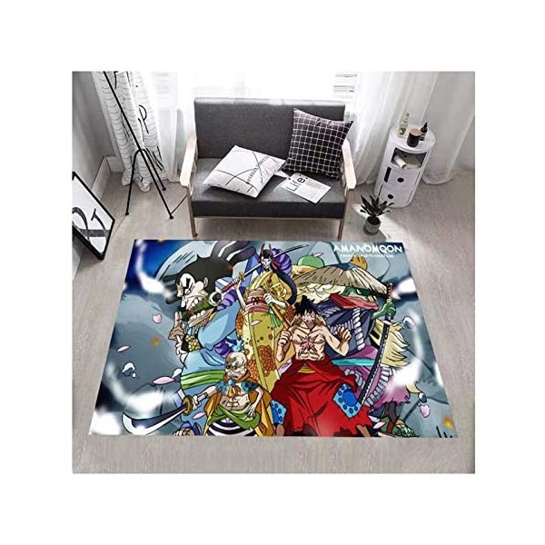 3D Tapis Anime One Piece Tapis De Sol Paillasson De Chambre Tapis, Antidérapant Intérieur Moelleux Tapis, pour Descente De Li