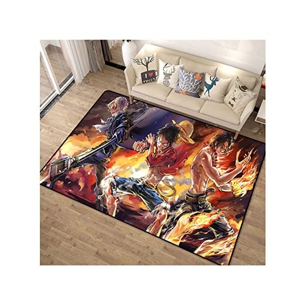 3D Tapis Anime One Piece Tapis De Sol Paillasson De Chambre Tapis, Antidérapant Intérieur Moelleux Tapis, pour Descente De Li