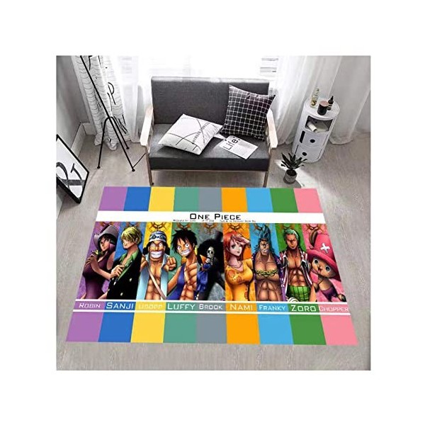 3D Tapis Anime One Piece Tapis De Sol Paillasson De Chambre Tapis, Antidérapant Intérieur Moelleux Tapis, pour Descente De Li
