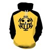WANHONGYUE One Piece Trafalgar Law Anime Hoodie Sweat à Capuche Adulte Cosplay 3D Imprimé Pullover Sweat-Shirt avec Poches 1 