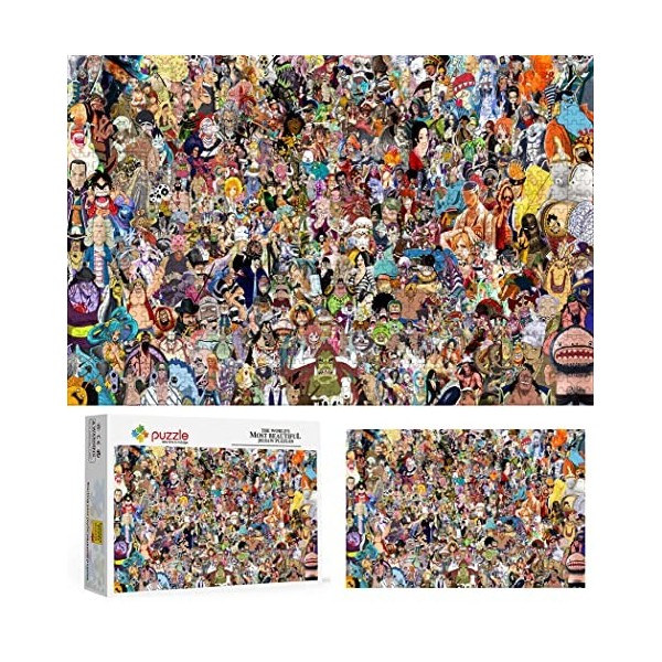 Puzzle Anime One Piece, Puzzle 1000 Pièces pour Adultes, Puzzles Classiques Enfant Puzzle Puzzles Stimulants Et Difficiles po