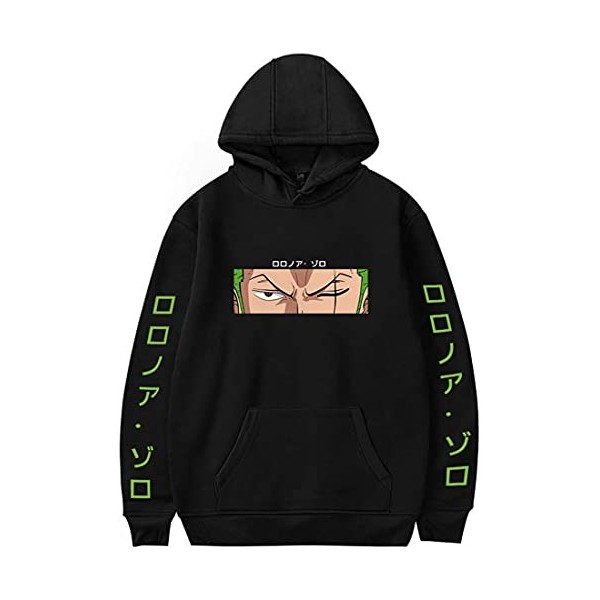 OLIPHEE Hoodie Sweat Capuche Homme 2D Imprimé Sweater avec Poche 1Noir74,S 