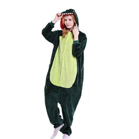 Yimidear® – Pyjama/grenouillère à capuche en flanelle, unisexe pour adultes et enfants, violet, Small