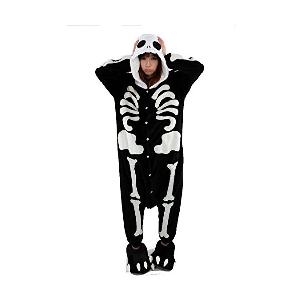 Yimidear® – Pyjama/grenouillère à capuche en flanelle, unisexe pour adultes et enfants, violet, Small