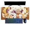 ButkUs Tapis de Souris Gaming XXL One Piece Luffy Anime, 800x300x3mm, Tapis de Souris pour Jeux imperméable en Caoutchouc ant