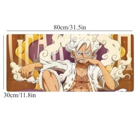 ButkUs Tapis de Souris Gaming XXL One Piece Luffy Anime, 800x300x3mm, Tapis de Souris pour Jeux imperméable en Caoutchouc ant