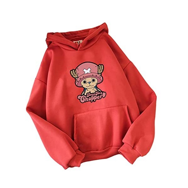 Japonais Anime One Piece Sweat À Capuche Femmes Tony Tony Chopper Graphique de Bande Dessinée Sweat Harajuku Pull Tops