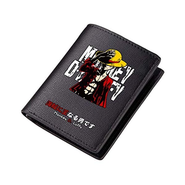 WANHONGYUE One Piece Portefeuille en Cuir Artificiel pour Homme Porte-Cartes de Crédit avec Impression Anime 1 / A