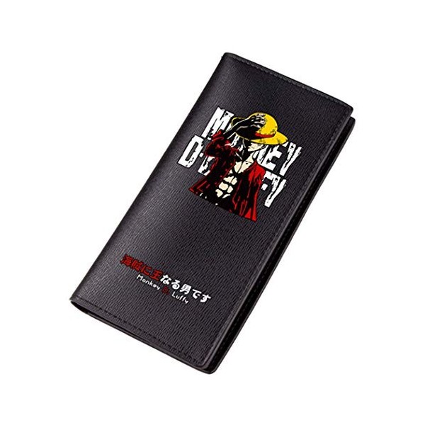 WANHONGYUE One Piece Portefeuille en Cuir Artificiel pour Homme Porte-Cartes de Crédit avec Impression Anime 1 / A