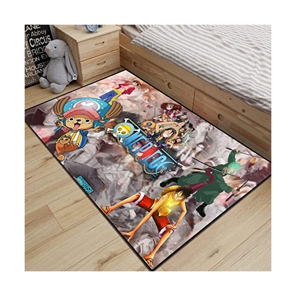 Rauans 3D Tapis Anime One Piece Tapis De Sol Paillasson De Chambre Tapis Antidérapant Cartoon,A,40X60cm