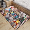 Rauans 3D Tapis Anime One Piece Tapis De Sol Paillasson De Chambre Tapis Antidérapant Cartoon,A,40X60cm
