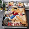 WFKLLL Parure De Lit One Piece avec Housse De Couette, 1 Et 2 Personnes Anime, Drap De Lit pour Enfants, Garçons, Filles Sty