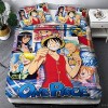 WFKLLL Parure De Lit One Piece avec Housse De Couette, 1 Et 2 Personnes Anime, Drap De Lit pour Enfants, Garçons, Filles Sty