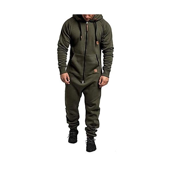 Unisexe Polaire Onesies Pyjamas À Capuche One Piece Pyjamas Loungewear Body Combinaison Solide Chaud Hiver