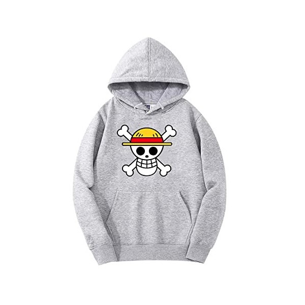 One Piece Luffy Sweat À Capuche Hommes Pull De Mode À Manches Longues Tops Anime Sweats