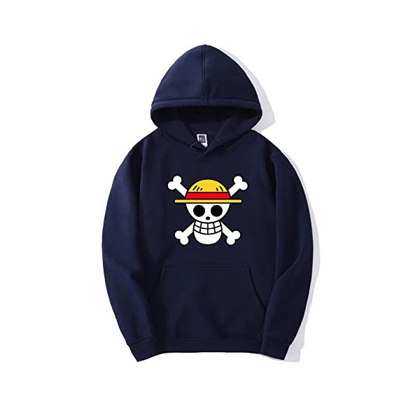 One Piece Luffy Sweat À Capuche Hommes Pull De Mode À Manches Longues Tops Anime Sweats