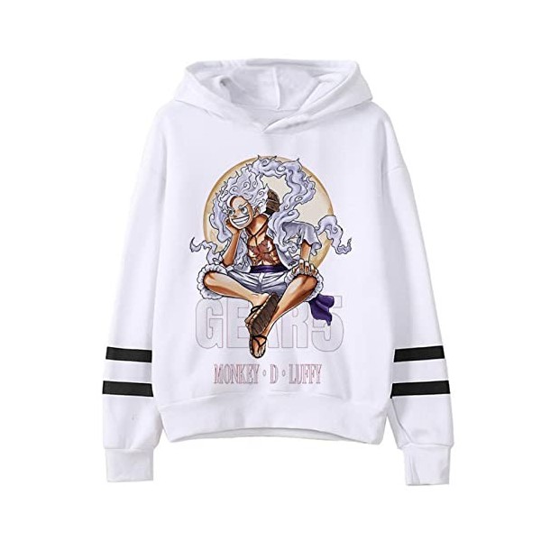 Sweats À Capuche One Piece Sweats À Capuche Luffy Gear 5 Hommes Grunge Imprimé Y2k Sweats À Capuche Esthétiques