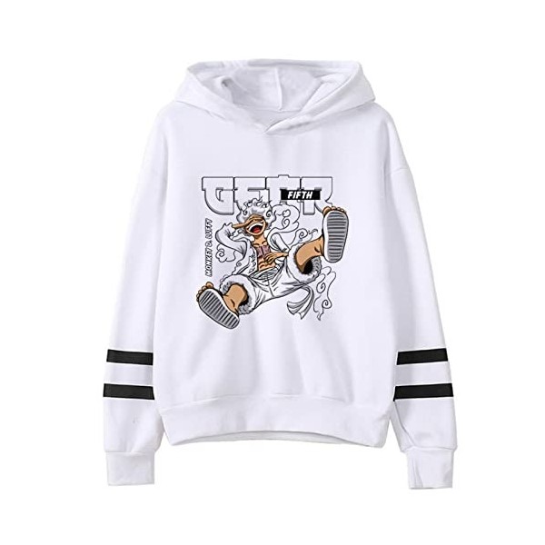 Sweats À Capuche One Piece Sweats À Capuche Luffy Gear 5 Hommes Grunge Imprimé Y2k Sweats À Capuche Esthétiques