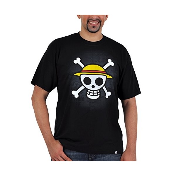 ABYstyle Mixte One Piece - Cranio avec Carte T shirt homme L, Noir, L EU