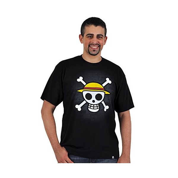 ABYstyle Mixte One Piece - Cranio avec Carte T shirt homme L, Noir, L EU