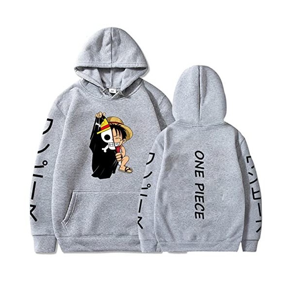 Anime One Piece Sweats À Capuche Hommes Femmes Luffy Pull Sweat Hip Hop Imprimer Vêtements