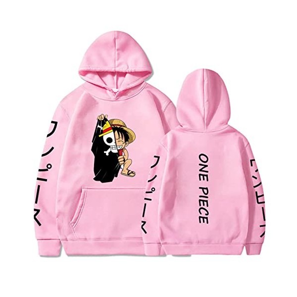 Anime One Piece Sweats À Capuche Hommes Femmes Luffy Pull Sweat Hip Hop Imprimer Vêtements