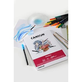 CANSON Graduate Manga - Bloc 30 feuilles A4-200g/m² - Blanc