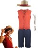 Costume Cosplay Monkey D. Luffy, Doux Et Confortable, Monkey D. Luffy Costume De Cosplay Anime Uniforme Halloween Carnaval, C