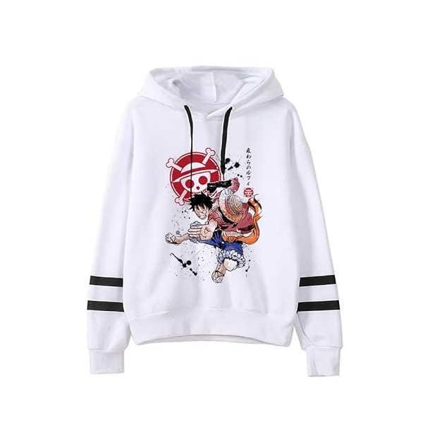 Japonais Anime One Piece Sweats À Capuche Hommes Dessin Animé Harajuku Hiver Automne Chaud À Capuche Luffy Zoro Graphique Swe