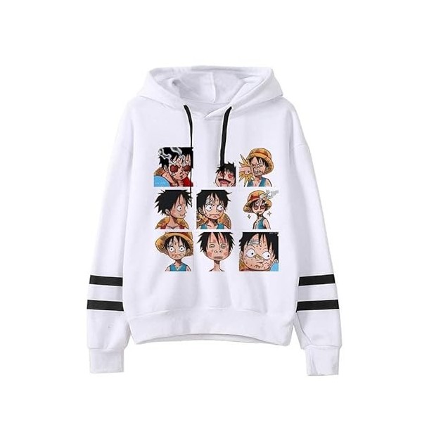 Japonais Anime One Piece Sweats À Capuche Hommes Dessin Animé Harajuku Hiver Automne Chaud À Capuche Luffy Zoro Graphique Swe