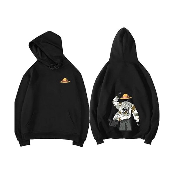 Japonais Anime One Piece Hoodies Hommes Harajuku Drôle De Bande Dessinée Luffy Zoro Graphic Sweat À Capuche Hip-Hop Tops Swea