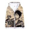 WANHONGYUE Anime One Piece Luffy Impression 3D Hoodie Jacket Sweats à Capuche Adulte Cosplay Zippé Sweatshirt Manteau Veste 5