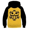Sweat À Capuche pour Enfants Anime One Piece Trafalgar Law Cosplay Costume Sweat Unisexe 3D Imprimer Pull Tops