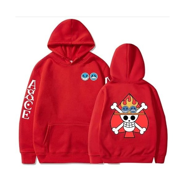 One Piece Portgas D Ace Sweats À Capuche Streetwear Imprimé Hommes/Femmes Anime Cartoon Hiver Veste Sweat
