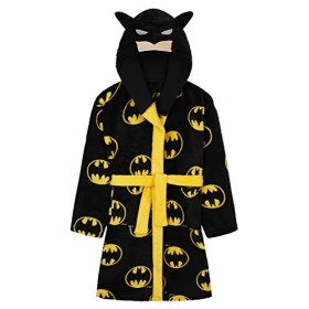 DC Comics Robe de Chambre Enfant Garçon en Polaire Batman &nbsp; Noir, 11-12 ans 