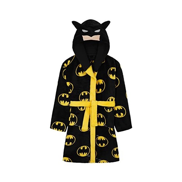 DC Comics Robe de Chambre Enfant Garçon en Polaire Batman &nbsp; Noir, 11-12 ans 