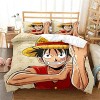 LKFFHAVD - Parure de lit Anime One Piece - Parure de lit Luffy - Housse de couette - Impression 3D - 100 % microfibre - Avec 