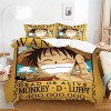 LKFFHAVD - Parure de lit Anime One Piece - Parure de lit Luffy - Housse de couette - Impression 3D - 100&nbsp;% microfibre - Avec 