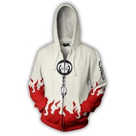 WANHONGYUE Anime One Piece Luffy 3D Imprimé Sweat à Capuche Hoodie Jacket Adulte Cosplay Zippé Veste Blouson Sweatshirt Mante