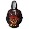 WANHONGYUE Anime One Piece Luffy 3D Imprimé Sweat à Capuche Hoodie Jacket Adulte Cosplay Zippé Veste Blouson Sweatshirt Mante