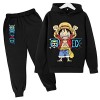 2022 Anime One Piece Garçons Survêtement Luffy Pulls Sweats Ensembles Enfants Sweat À Capuche et Pantalons De Jogging 4 À 14 