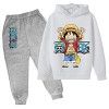 2022 Anime One Piece Garçons Survêtement Luffy Pulls Sweats Ensembles Enfants Sweat À Capuche et Pantalons De Jogging 4 À 14 