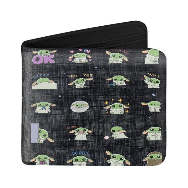 Qerrassa pour portefeuilles Anime en cuir pour garçons, Capuchon jaune, Dessin animé