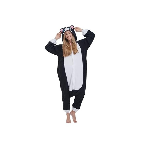 SimZoo Animal One Piece Pyjamas pour Adultes, Raton Laveur Cosplay Costume VêTements De Nuit pour Hommes Femmes, One Piece Un