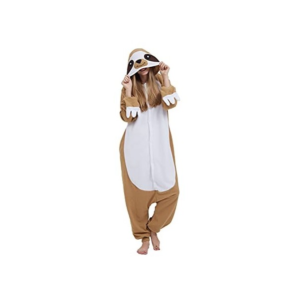 SimZoo Animal One Piece Pyjamas pour Adultes, Raton Laveur Cosplay Costume VêTements De Nuit pour Hommes Femmes, One Piece Un
