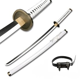 One Piece Anime Swords, Fait à la Main Katana Samurai Bamboo Sword Anime Original Texture Sword 41" avec Ceinture pour Cospla