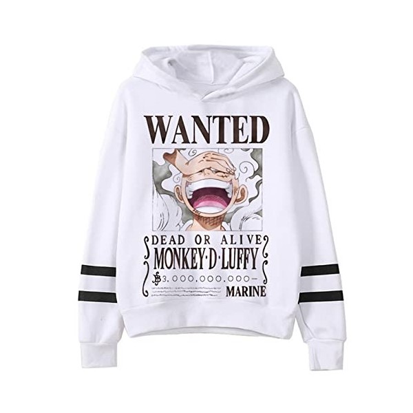 Sweats À Capuche One Piece Sweats À Capuche Luffy Gear 5 Hommes Grunge Imprimé Y2k Sweats À Capuche Esthétiques