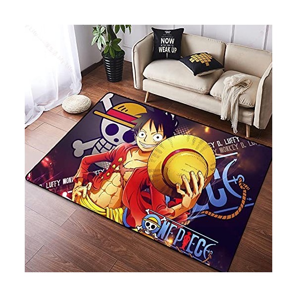 ShMizz One Piece Ruffy Tapis Cartoon Anime Style Japan Anime Cosplay Pad Salon Chambre Chambre Anti-Dérapante Tapis De Surfac