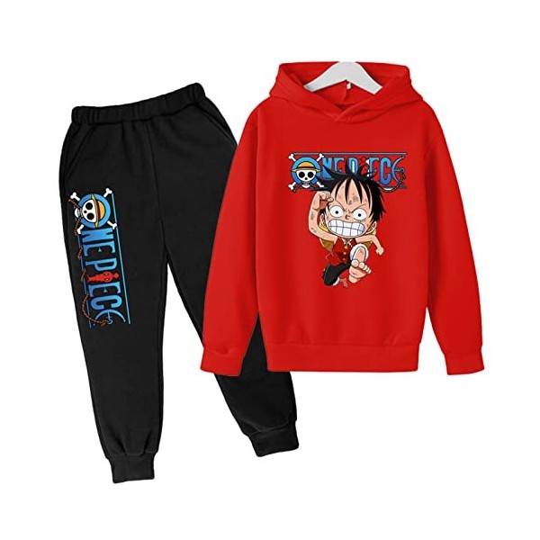 Anime One Piece Hoodie Top Pantalon 2pcs Ensemble Enfants Filles Garçons Survêtement Ensemble Jogging Costume Cadeau dannive